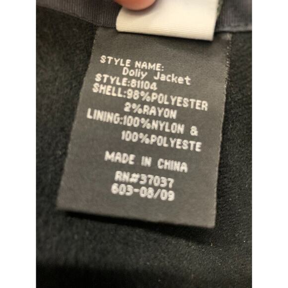 Obeymeyer Women's Dolly Insulated Jacket Black Faux Fur Lined‎ Hood SZ 10 - Picture 11 of 16